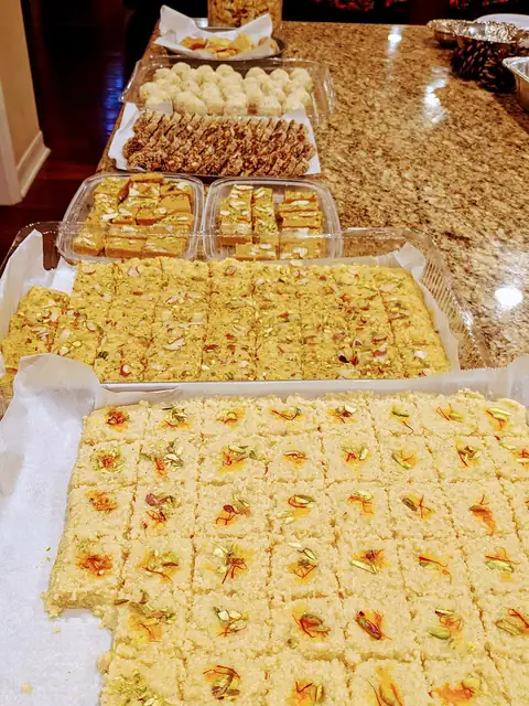 Trays of Indian sweets